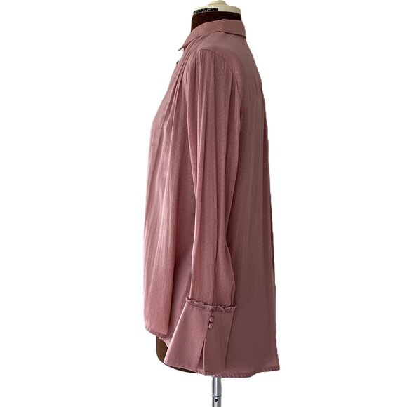 Karen Simonson Peachy Silky Button Front Blouse - Picture 2 of 7